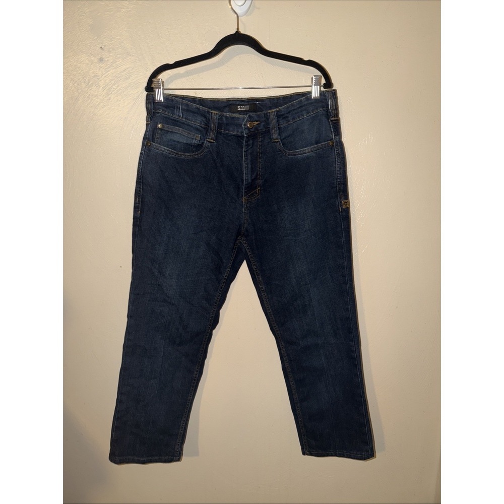 5.11‎ Tactical Jeans Defender-Flex Straight 34x25 Blue Indigo EDC Work Outdoor